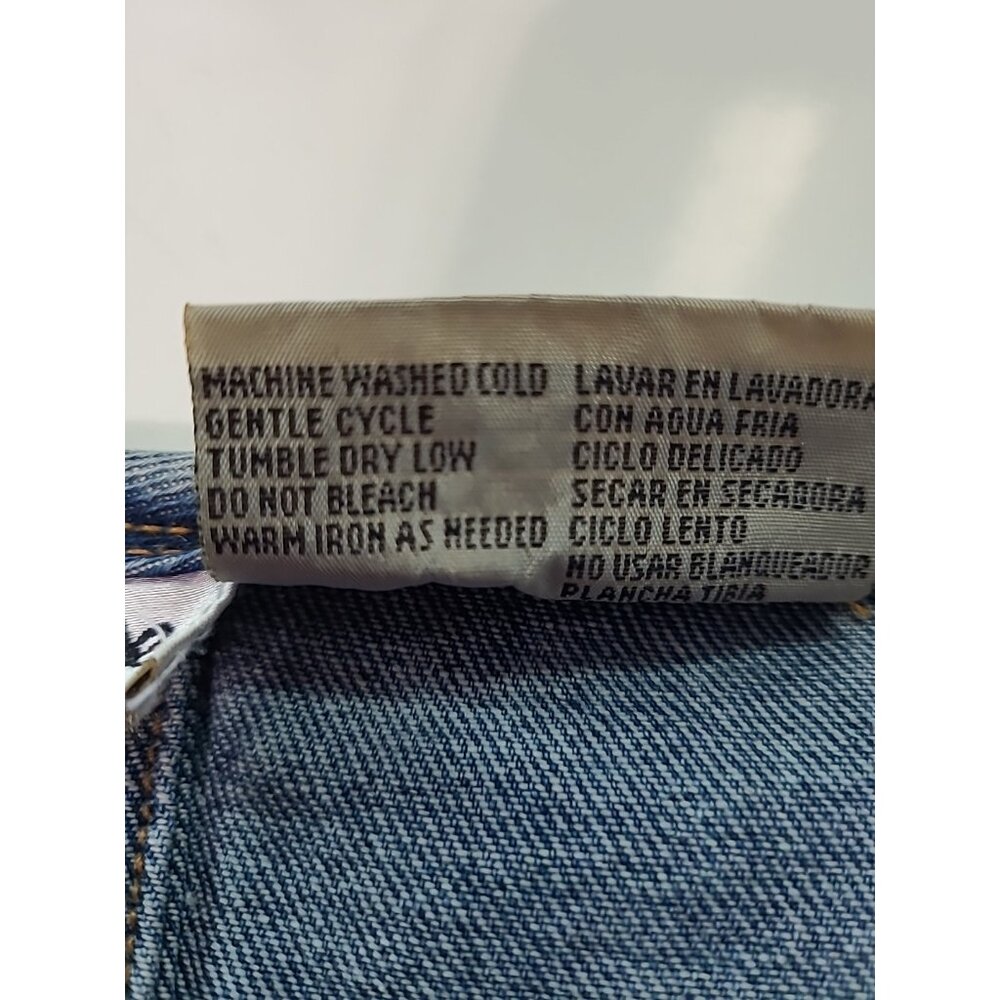 Poetic License Women's Vintage Denim Vest Size L Embellished Button Southwestern - Picture 11 of 15